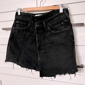 Agolde asymmetrical denim skirt